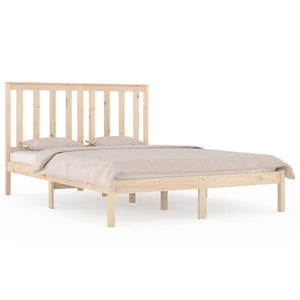 3103823 vidaXL Bed Frame without Mattress Solid Wood 140x190 cm (809997+818520)