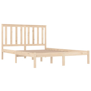 3103823 vidaXL Bed Frame without Mattress Solid Wood 140x190 cm (809997+818520)