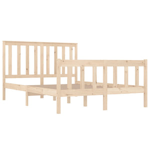 3103888 vidaXL Bed Frame without Mattress Solid Wood 140x190 cm (810062+818520)