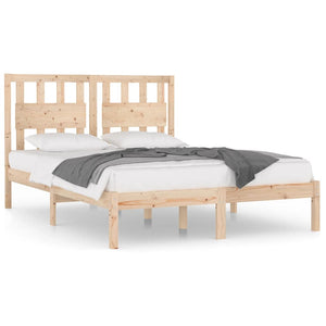 3103913 vidaXL Bed Frame without Mattress Solid Wood 140x190 cm (809997+818570)