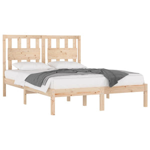 3103913 vidaXL Bed Frame without Mattress Solid Wood 140x190 cm (809997+818570)