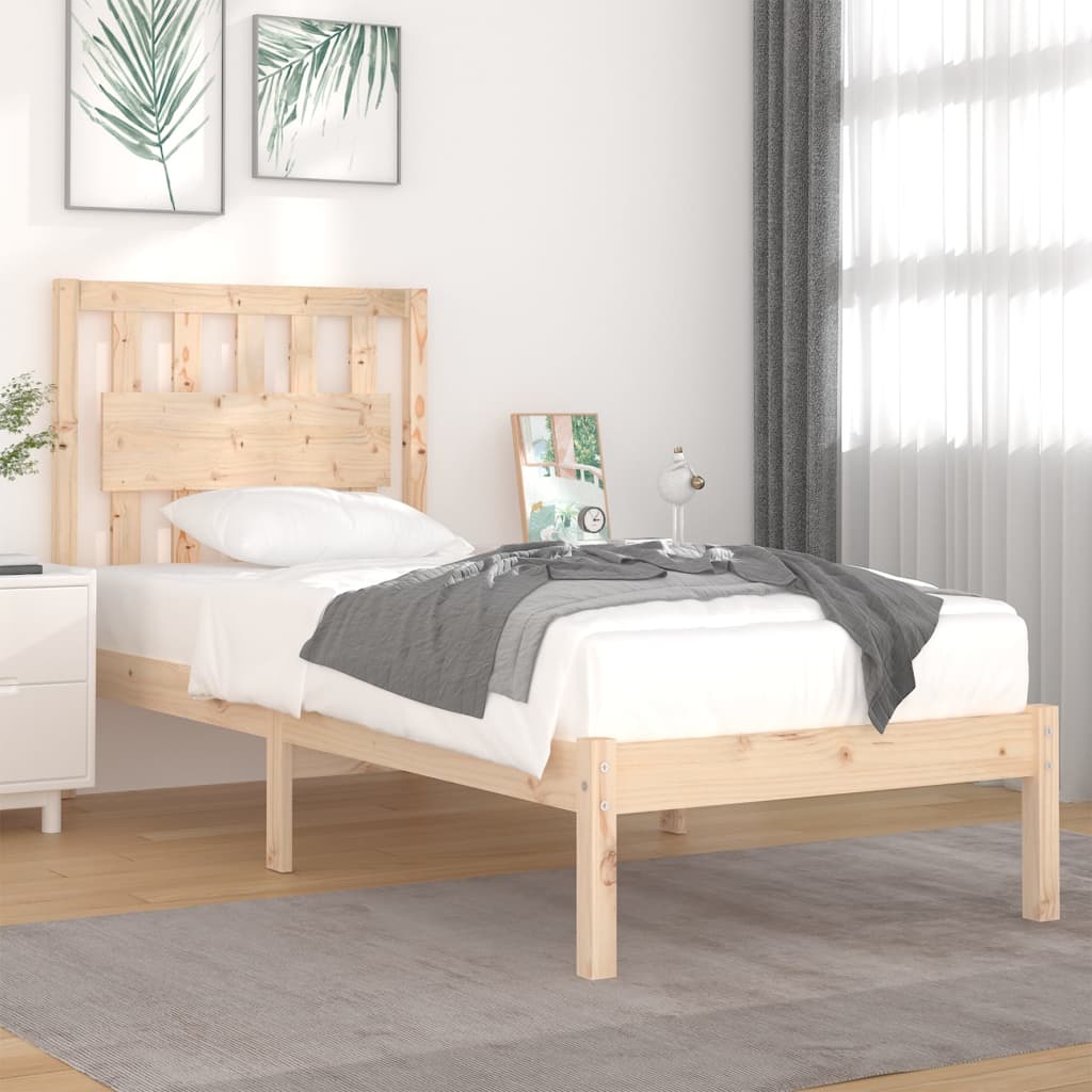 3103923 vidaXL Bed Frame without Mattress Solid Wood 100x200 cm (810007+818555)