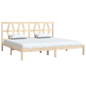 3104018 vidaXL Bed Frame without Mattress Solid Wood 200x200 cm (810037+818640)