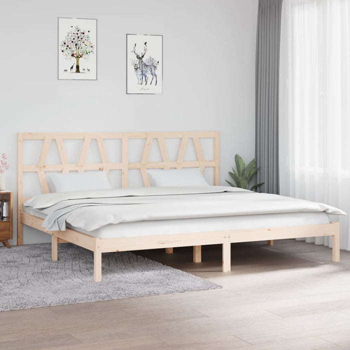 3104018 vidaXL Bed Frame without Mattress Solid Wood 200x200 cm (810037+818640)