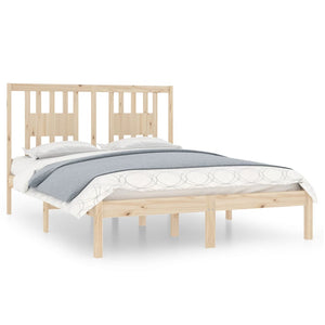 3104043 vidaXL Bed Frame without Mattress Solid Wood 140x190 cm (809997+818670)