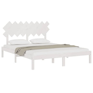 vidaXL Bed Frame without Mattress White 160x200 cm Solid Wood