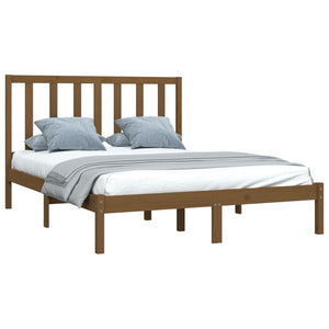 vidaXL Bed Frame without Mattress Honey Brown Solid Wood Pine 120x200 cm