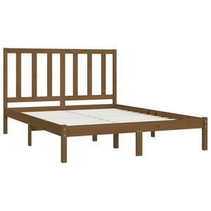 vidaXL Bed Frame without Mattress Honey Brown Solid Wood Pine 120x200 cm