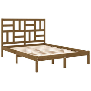 vidaXL Bed Frame without Mattress Honey Brown Solid Wood 120x200 cm