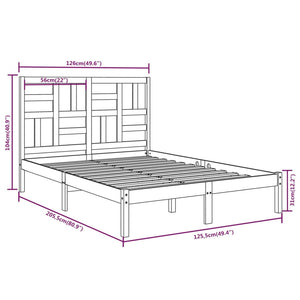 vidaXL Bed Frame without Mattress Honey Brown Solid Wood 120x200 cm