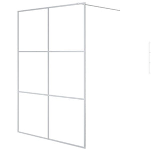 vidaXL Walk-in Shower Wall Silver 140x195 cm Clear ESG Glass