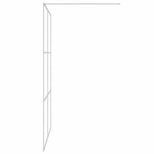 vidaXL Walk-in Shower Wall Silver 140x195 cm Clear ESG Glass