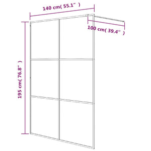 vidaXL Walk-in Shower Wall Silver 140x195 cm Clear ESG Glass