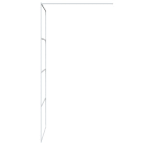 vidaXL Walk-in Shower Wall White 90x195 cm Clear ESG Glass