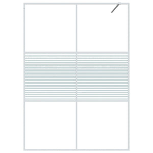 vidaXL Walk-in Shower Wall White 140x195 cm Clear ESG Glass