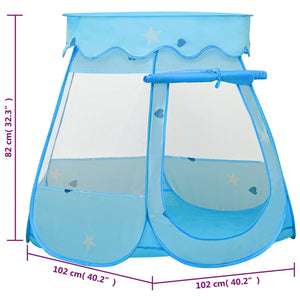 vidaXL Children Play Tent with 250 Balls Blue 102x102x82 cm