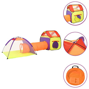 vidaXL Children Play Tent with 250 Balls Multicolour 338x123x111 cm