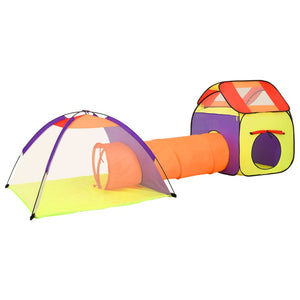 vidaXL Children Play Tent with 250 Balls Multicolour 338x123x111 cm