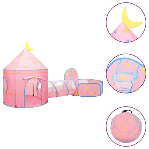 vidaXL Children Play Tent with 250 Balls Pink 301x120x128 cm