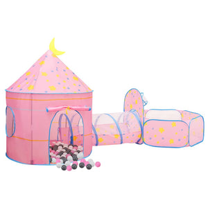 vidaXL Children Play Tent with 250 Balls Pink 301x120x128 cm