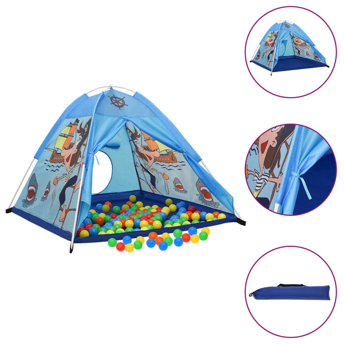 vidaXL Children Play Tent with 250 Balls Blue 120x120x90 cm