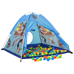 vidaXL Children Play Tent with 250 Balls Blue 120x120x90 cm