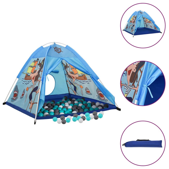 vidaXL Children Play Tent with 250 Balls Blue 120x120x90 cm