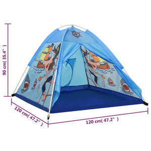 vidaXL Children Play Tent with 250 Balls Blue 120x120x90 cm