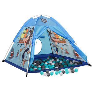 vidaXL Children Play Tent with 250 Balls Blue 120x120x90 cm