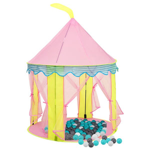 vidaXL Children Play Tent with 250 Balls Pink 100x100x127 cm