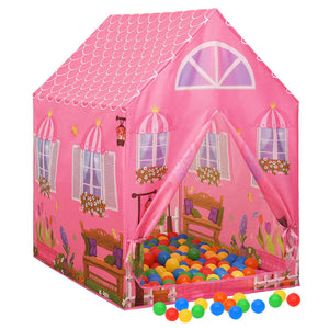 vidaXL Children Play Tent with 250 Balls Pink 69x94x104 cm