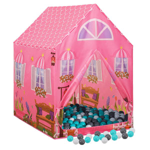 vidaXL Children Play Tent with 250 Balls Pink 69x94x104 cm