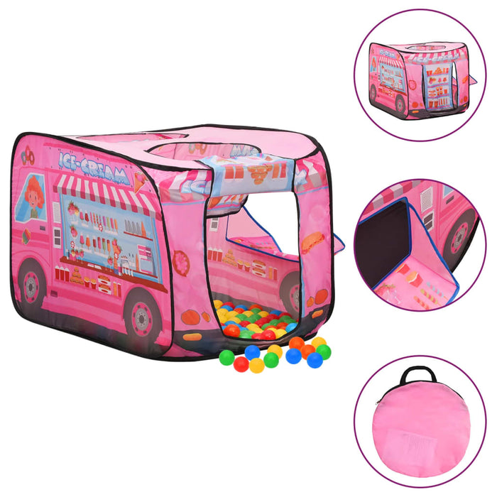 vidaXL Children Play Tent with 250 Balls Pink 70x112x70 cm