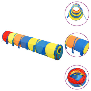 vidaXL Children Play Tunnel with 250 Balls Multicolour 245 cm Polyester