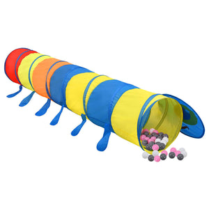 vidaXL Children Play Tunnel with 250 Balls Multicolour 245 cm Polyester