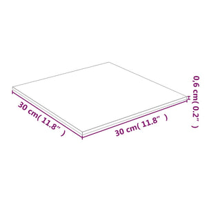 vidaXL Table Top Transparent 30x30 cm Tempered Glass