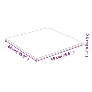 vidaXL Table Top Transparent 60x60 cm Tempered Glass