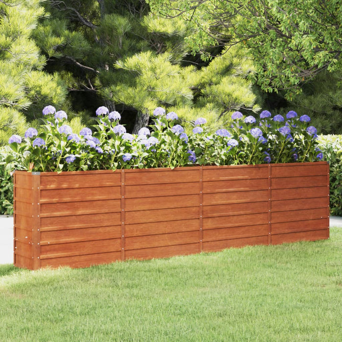 vidaXL Garden Raised Bed Rusty 320x40x77 cm Corten Steel