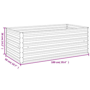 vidaXL Garden Raised Bed 100x50x36 cm Corten Steel