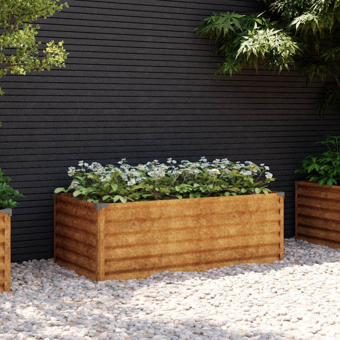 vidaXL Garden Raised Bed 100x50x36 cm Corten Steel