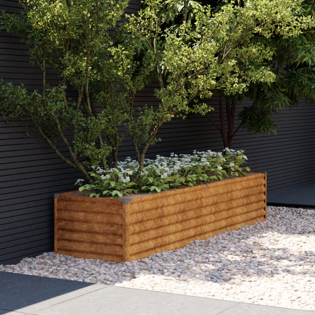 vidaXL Garden Raised Bed 194x50x36 cm Corten Steel