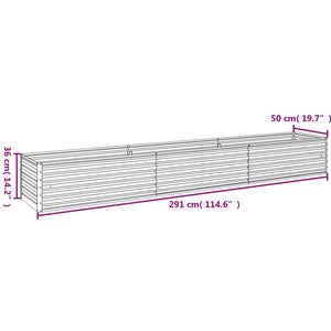 vidaXL Garden Raised Bed 291x50x36 cm Corten Steel