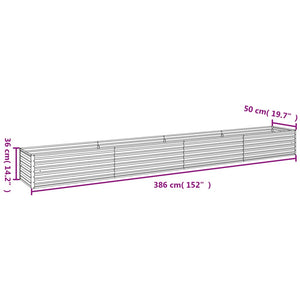 vidaXL Garden Raised Bed 386x50x36 cm Corten Steel