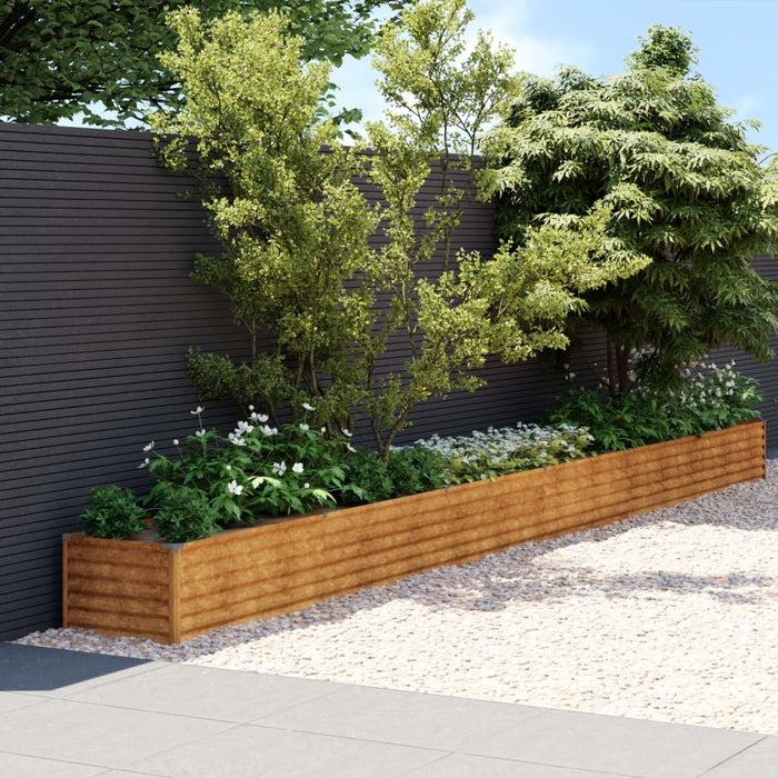 vidaXL Garden Raised Bed 580x50x36 cm Corten Steel