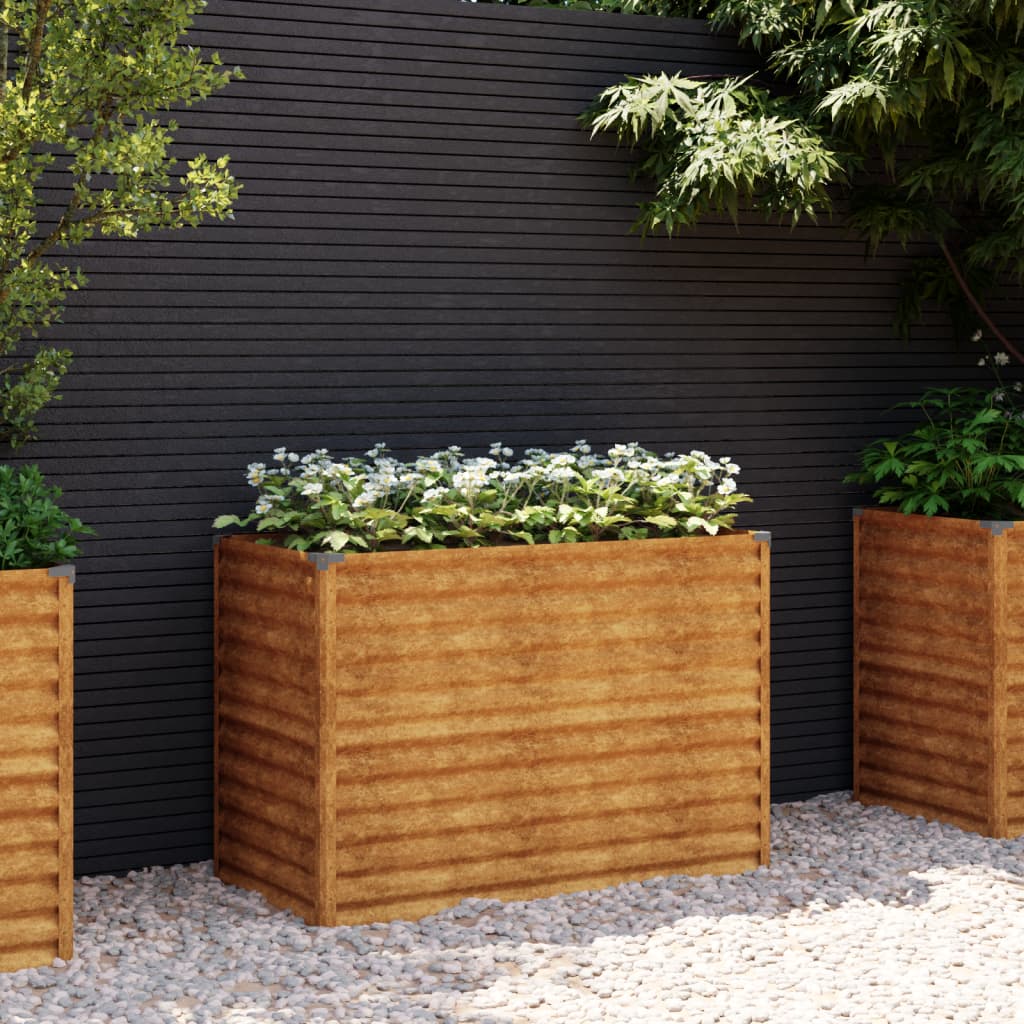 vidaXL Garden Raised Bed 100x50x69 cm Corten Steel