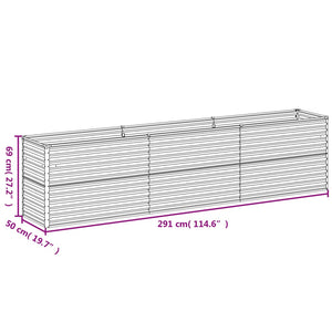 vidaXL Garden Raised Bed 291x50x69 cm Corten Steel