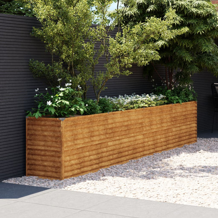 vidaXL Garden Raised Bed 385x50x69 cm Corten Steel