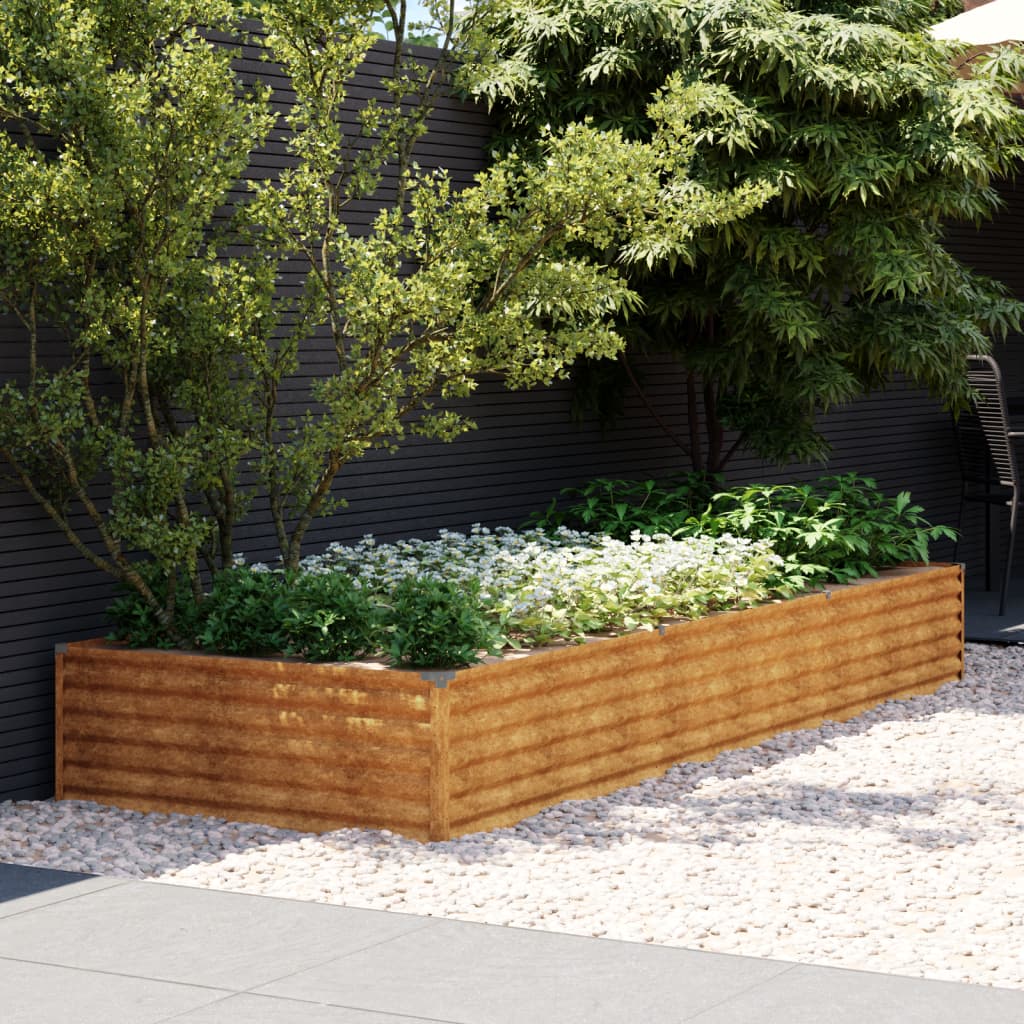 vidaXL Garden Raised Bed 291x100x36 cm Corten Steel