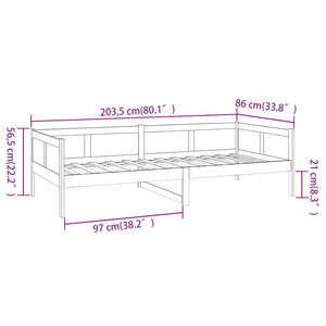 vidaXL Day Bed Honey Brown Solid Wood Pine 80x200 cm