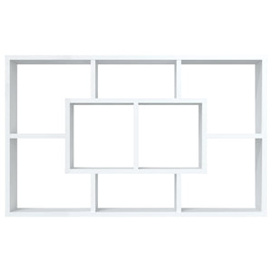 vidaXL Wall Shelf White 85x16x52.5 cm Engineered Wood